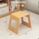 4-Pack Stackable Bamboo Stool with Anti-skid Foot Pads