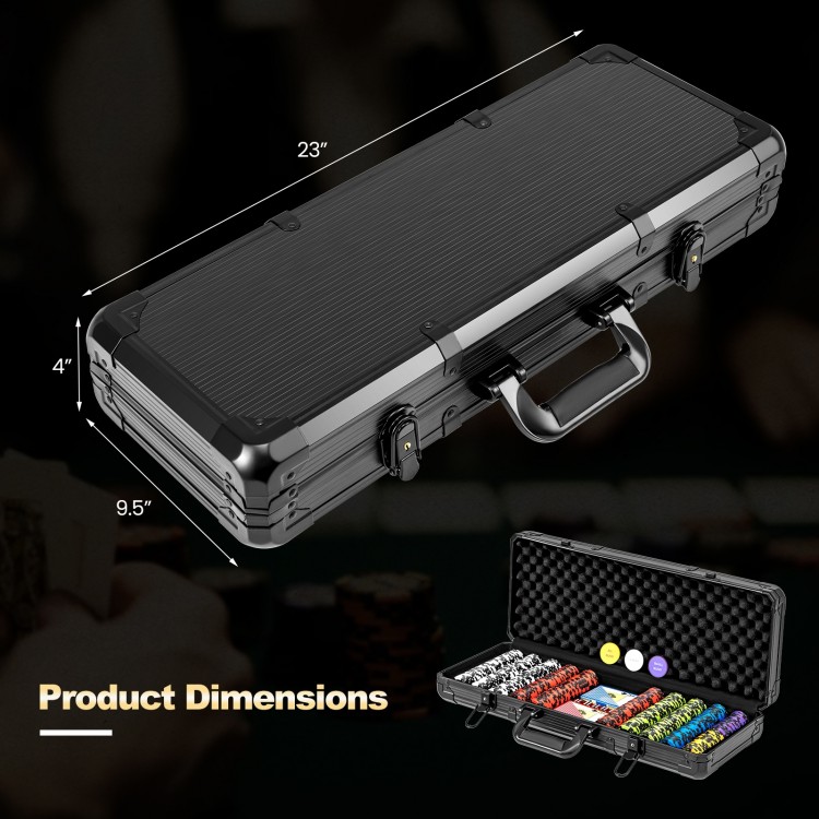 Texas Holdem Poker Chip Set 500 Pieces Claytec Chips 14 Gram