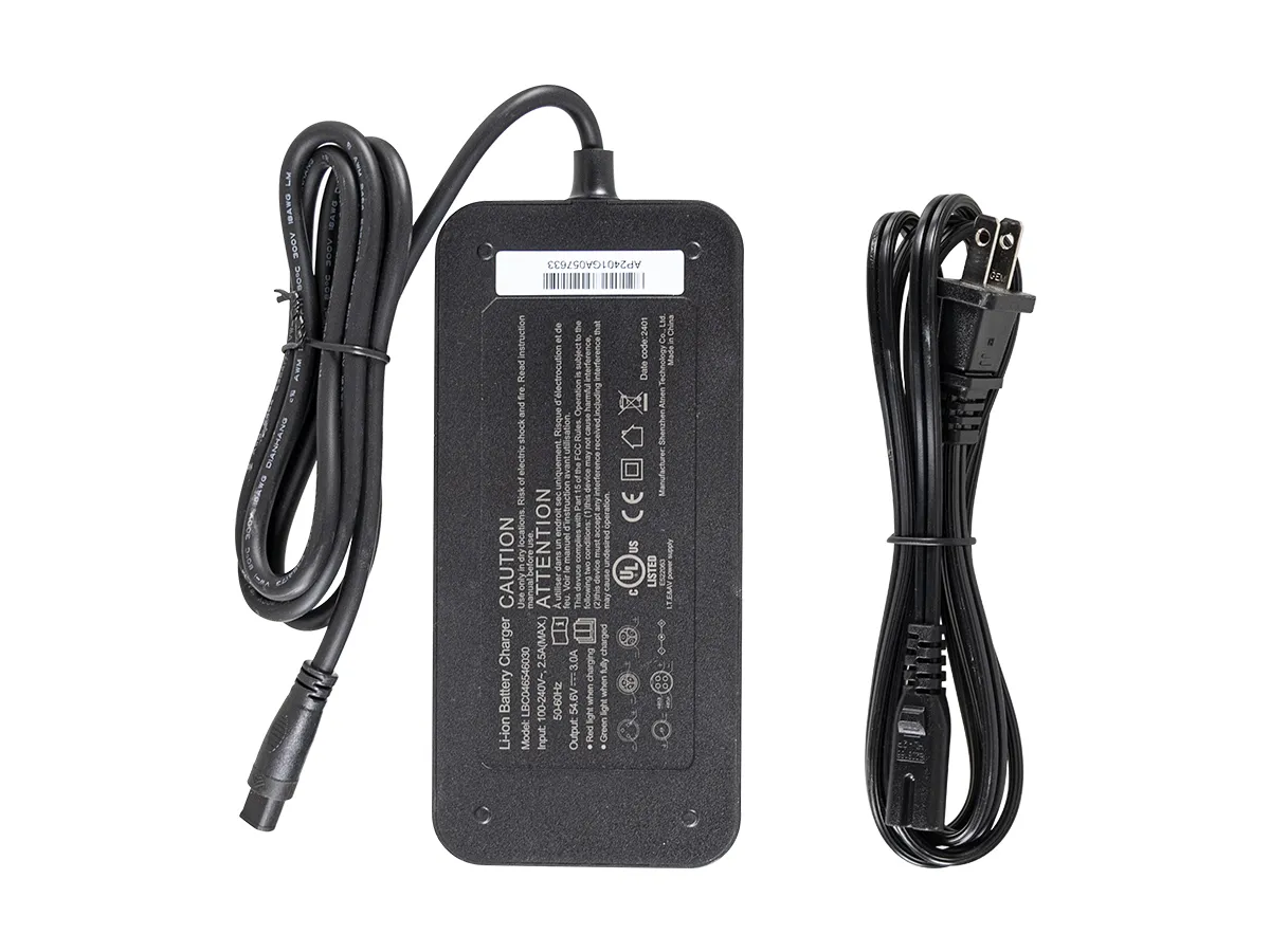 Leoguar E-Bike Smart Charger, 3A UL Certified, Fast & Safe Charging for Extended Battery Life