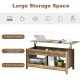 Lift Top Coffee Table with Hidden Storage Compartment and Lower Shelf for Study Room
