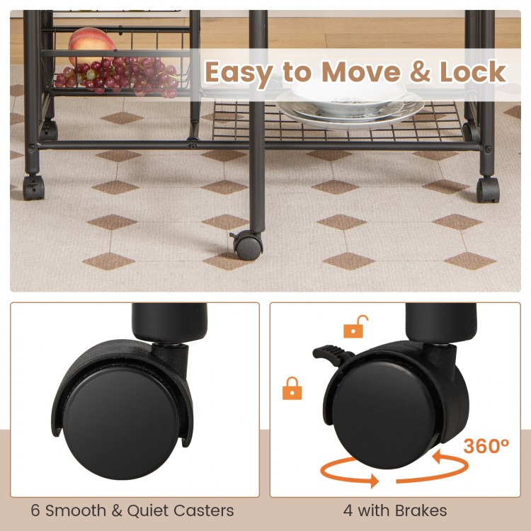 3 Pieces Folding Dining Table and Chair Set