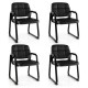 Set of 4 Upholstered Waiting Room Chair with Armrest and Ergonomic Backrest