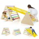 3 Piece Toddler Triangle Set Montessori with 2 Climbing Triangles and 1 Ramp