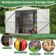 7 x 4 Feet Metal Outdoor Storage Shed with Lockable Door