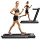2-in-1 Folding Walking Pad Treadmill with Dual LED Display
