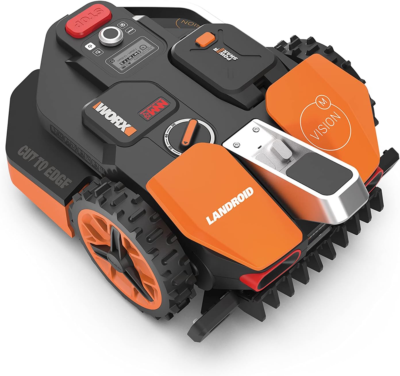 WORX Landroid Vision M550 WR205E - robotpl忙neklipper uden begr忙nsningskabel til haver op til 550 m虏, AI pl忙neklipperrobot (WLAN & Bluetooth, aktiv forhindringsforebyggelse med AI-teknologi