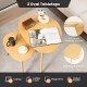 Set of 2 Triangle Modern Coffee Table Rubber Wood for Living Room