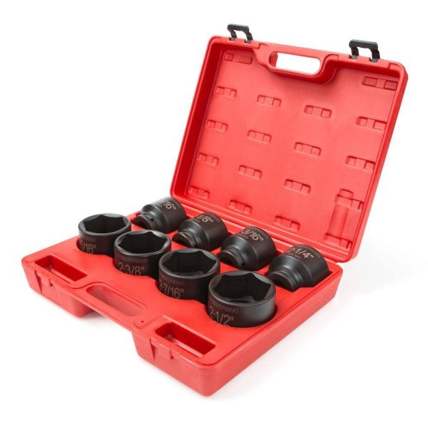 4893 3/4 in. Drive 2-1/16   2-1/2 in. 6-Point Shallow Impact Socket Set