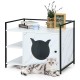 Enclosure Hidden Litter Furniture Cabinet with 2-Tier Storage Shelf