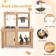 3-Piece Outdoor Kitchen Set Mud Kitchen with Separate BBQ Grill and Pizza Oven