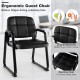 Set of 4 Upholstered Waiting Room Chair with Armrest and Ergonomic Backrest