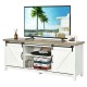 TV Stand Media Center Console Cabinet with Sliding Barn Door for TVs Up to 65 Inch