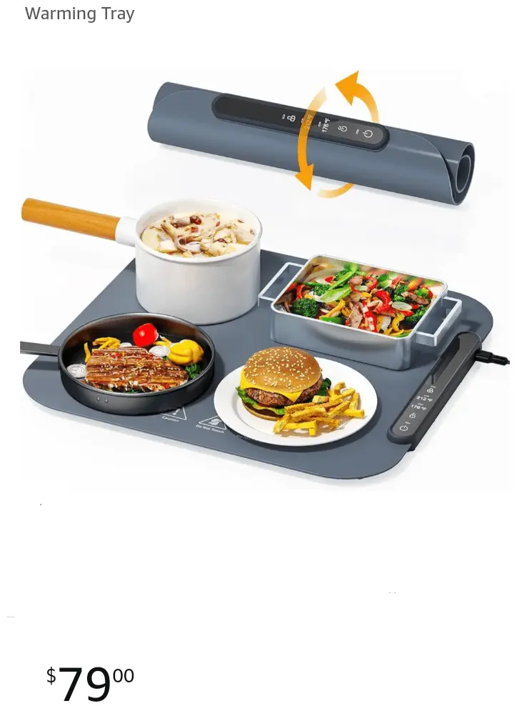 Open-Box Warming Tray with Rapid Full-Surface Heating for Even Heat Distribution
