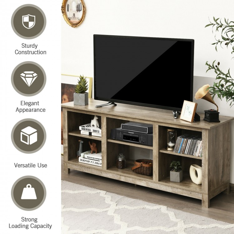 58 Inch 2-Tier TV Stand Entertainment Media Console Center