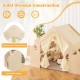 6-in-1 Kids Play Tent Playhouse with Blackboard 6 Storage Bins and Floor Cushion