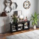 58 Inch TV Stand with 6 Open Storage Shelves for TVs up to 65 Inches