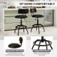 Set of 1/2 360° Swivel Counter Height Barstool with Padded Seat and Back