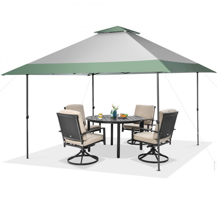 13 x 13 Feet Pop-Up Patio Canopy Tent with Shelter and Wheeled Bag