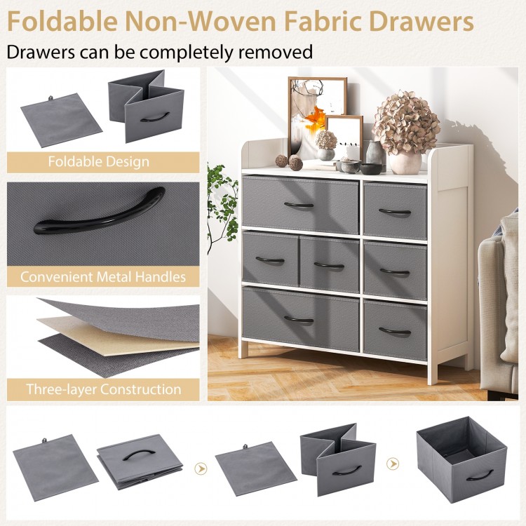 Fabric Dresser with 7 Drawers for Bedroom