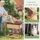 Raised Garden Bed with Trellis 2-tier Storage Shelves