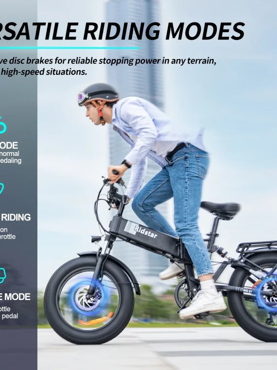 Eletric Bike for Adults, 750W Motor 48V 15Ah Removable Battery 20” Fat Tire Folding E-Bike Shimano 7-Speed MTB Cycling UL2849