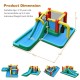 Inflatable Water Slide Climbing Bounce House with Tunnel and 735W Blower