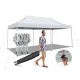 10 x 20 Ft Outdoor Pop-Up Patio Folding Canopy Tent with ONE-BUTTON SETUP