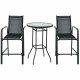 3 Pieces Outdoor Patio Bar Table Stool Set