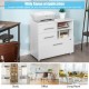 3 Drawer Lateral File Cabinet on Wheels with Storage Shelves
