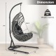Egg Chair with Stand PE Rattan Swing Hammock Chair with Pillow and Cushion