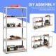 2 Pieces 5-Tier Metal Storage Shelves with Adjustable Shelves