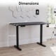 48 Inch x 24 Inch Ergonomic Electric Standing Desk with 3 Memory Settings for Home Office