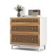 3-Drawer Rattan Dresser Chest with Anti-toppling Device