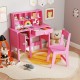 Kids Study Desk and Chair Set with Chair Hutch and Storage Cabinet for 3+ Years Old