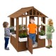 Outdoor Playhouse with Serving Stations and Door for 2+ Years Old