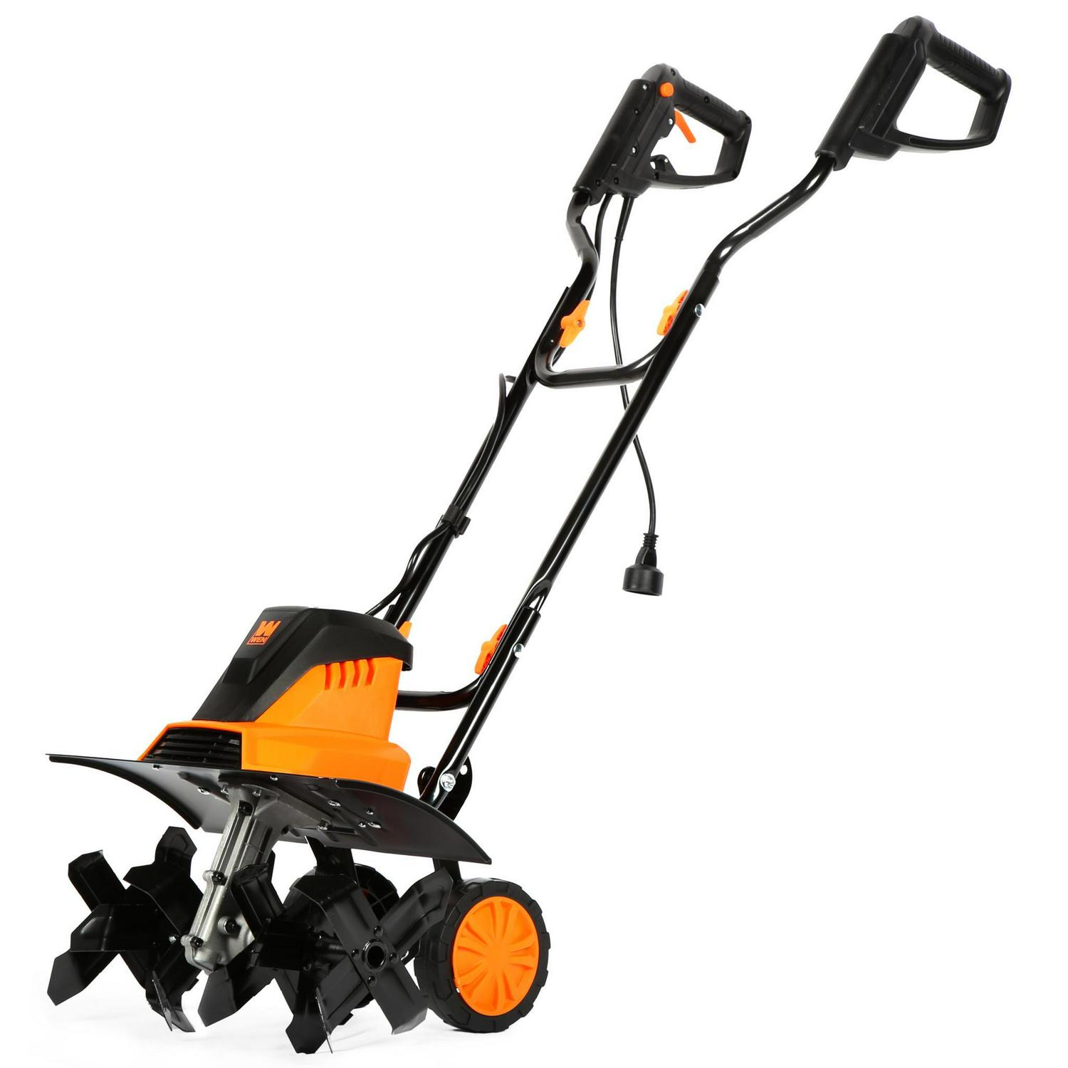WEN TC1318 13.5-Amp Electric Tiller Cultivator, 18-Inch, 6 Steel Tines, Adjustable Wheels