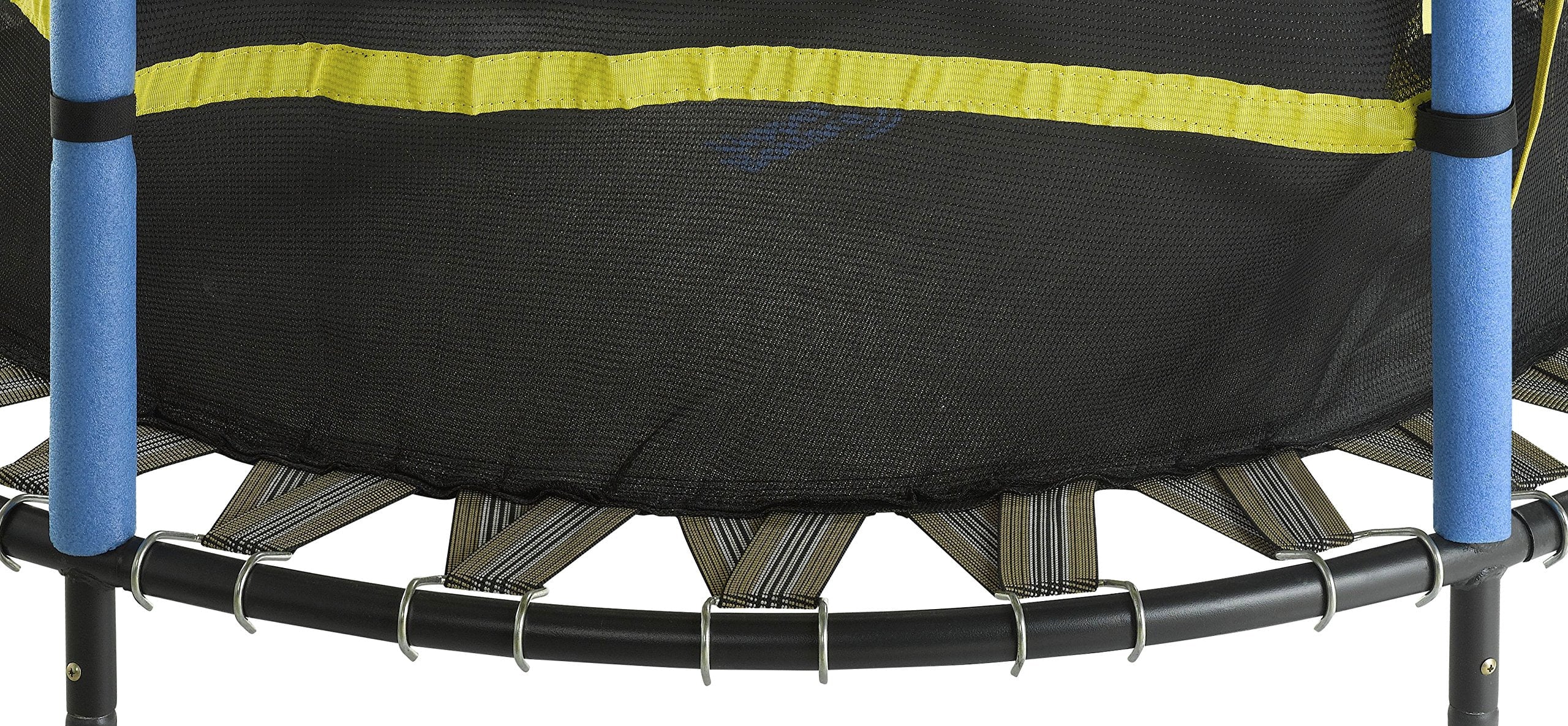 Machrus Upper Bounce 55′′ Kids Trampoline with Safety Enclosure – No-Spring Bungee System, Easy Assembly