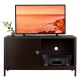 Wooden TV Stand with Sliding Doors for TVs up to 50 Inch