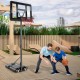 4.25-10 Feet Basketball Hoop System with Adjustment Holes and 2 Nets