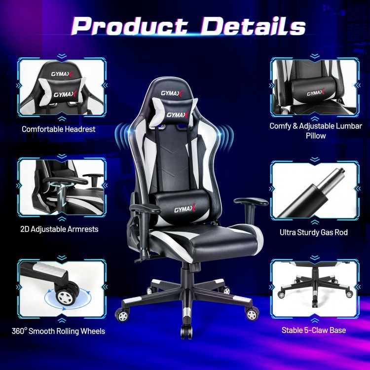 Gaming Chair Adjustable Swivel Racing Style Computer Office Chair