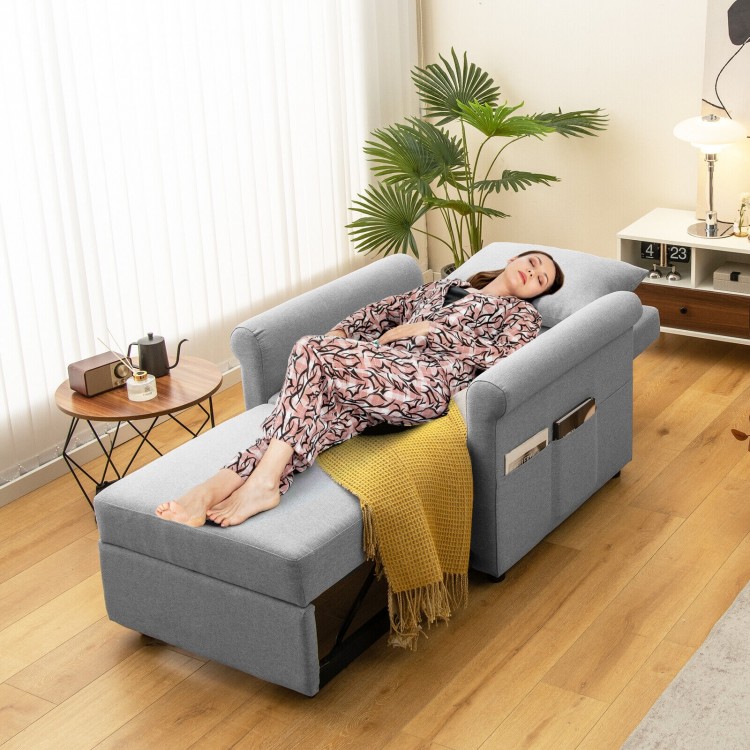 3-in-1 Pull-out Convertible Adjustable Reclining Sofa Bed