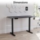 48 Inch x 24 Inch Ergonomic Electric Standing Desk with 3 Memory Settings for Home Office