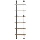 6-Tier Industrial Wall Mounted Pipe Shelves