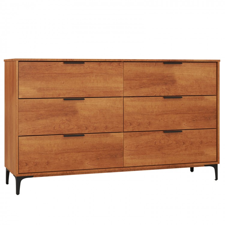 6-Drawer Dresser with Interlock System for Bedroom Living Room