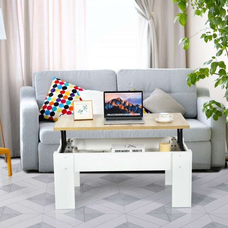 Lift Top Coffee Table with Hidden Storage Compartment