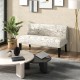 Armless Loveseat Sofa with Backrest, Spring Cushion Support