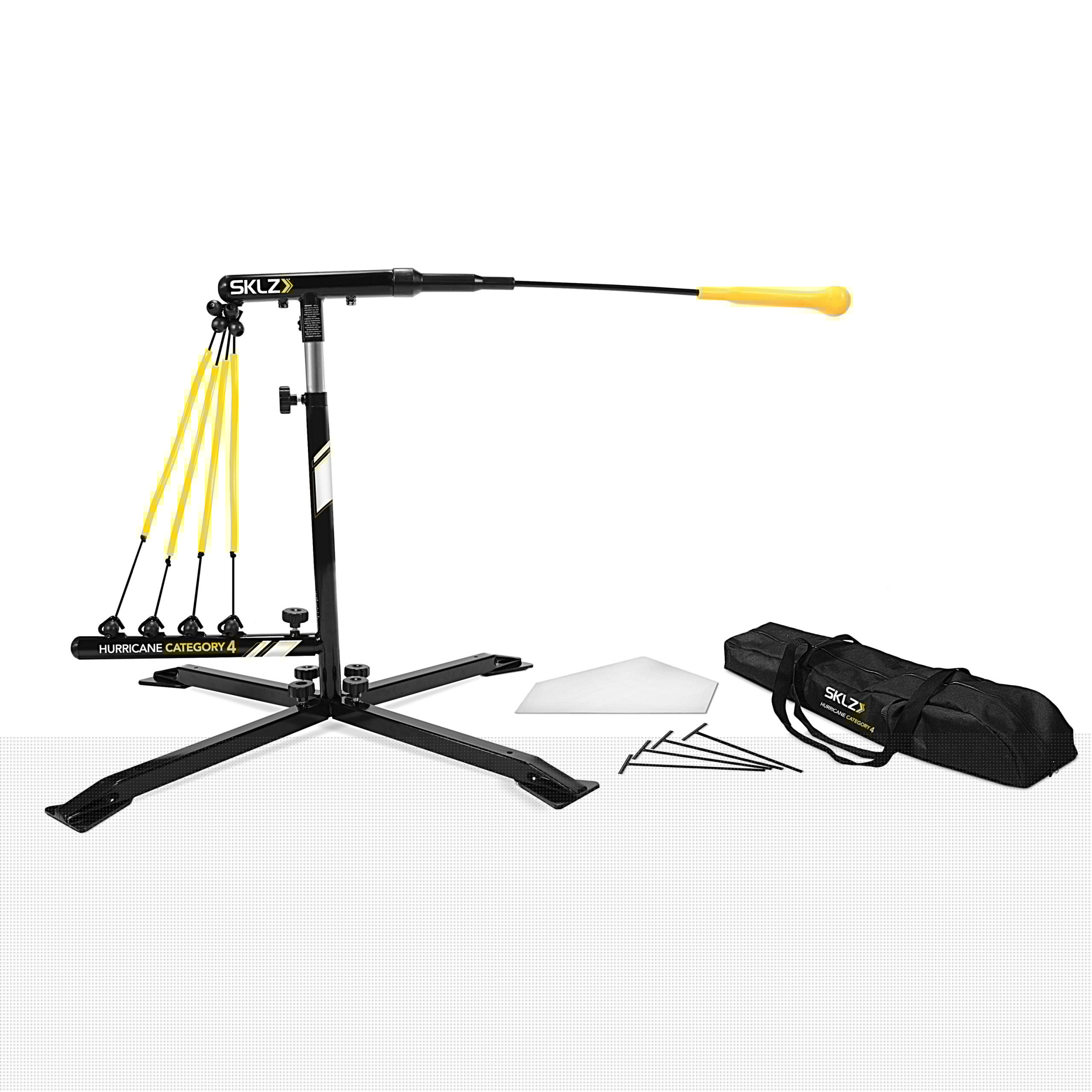 SKLZ Hurricane Category 4 Batting Trainer – Adjustable Solo Swing Trainer for Baseball & Softball Practice