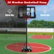 4.25-10 Feet Basketball Hoop System with Adjustment Holes and 2 Nets
