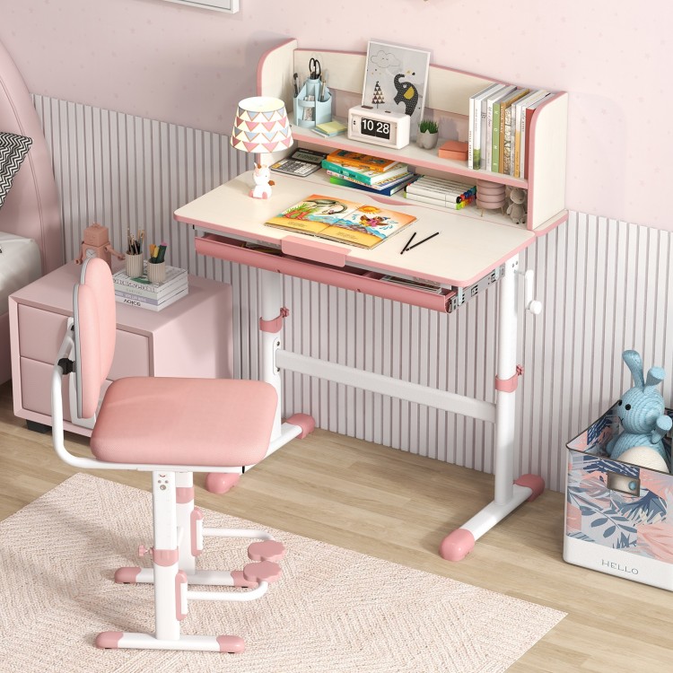 Height Adjustable Kids Study Desk with Tilt Desktop
