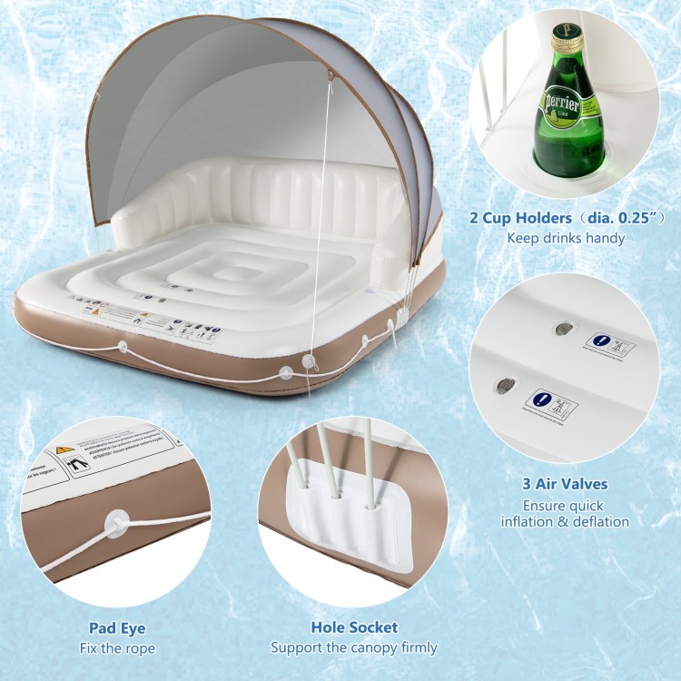 Inflatable Pool Float Lounge Swimming Raft